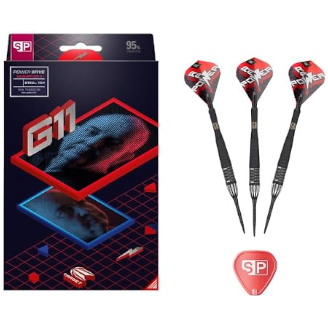Target Phil Taylor Gen 11 Power 9-Five 95% Tungsten Steel Tip Darts Set
