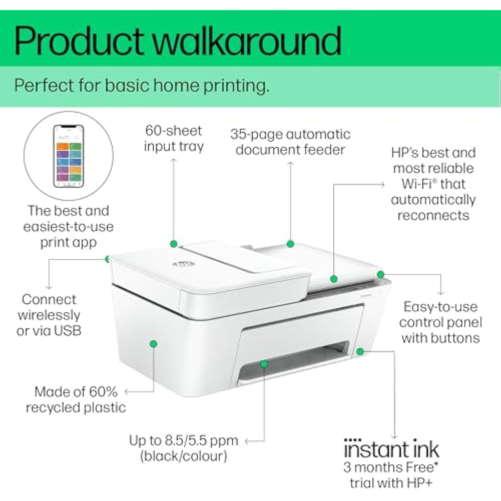 HP DeskJet 4220e All-in-One Wireless Color Printer – Cement
