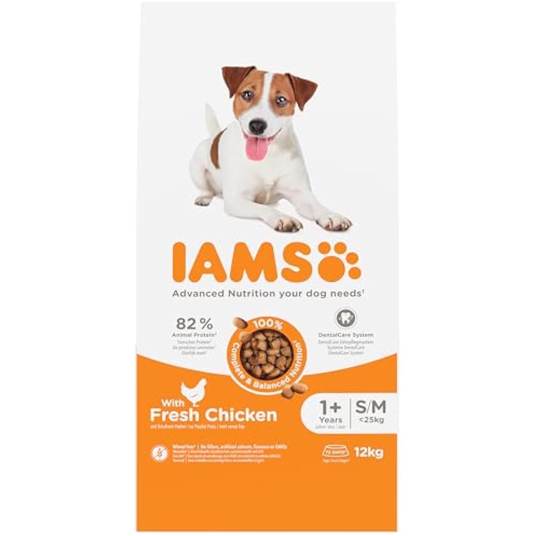 IAMS Adult Small & Medium Dry Dog Food - Chicken & Wheat Free - 12kg