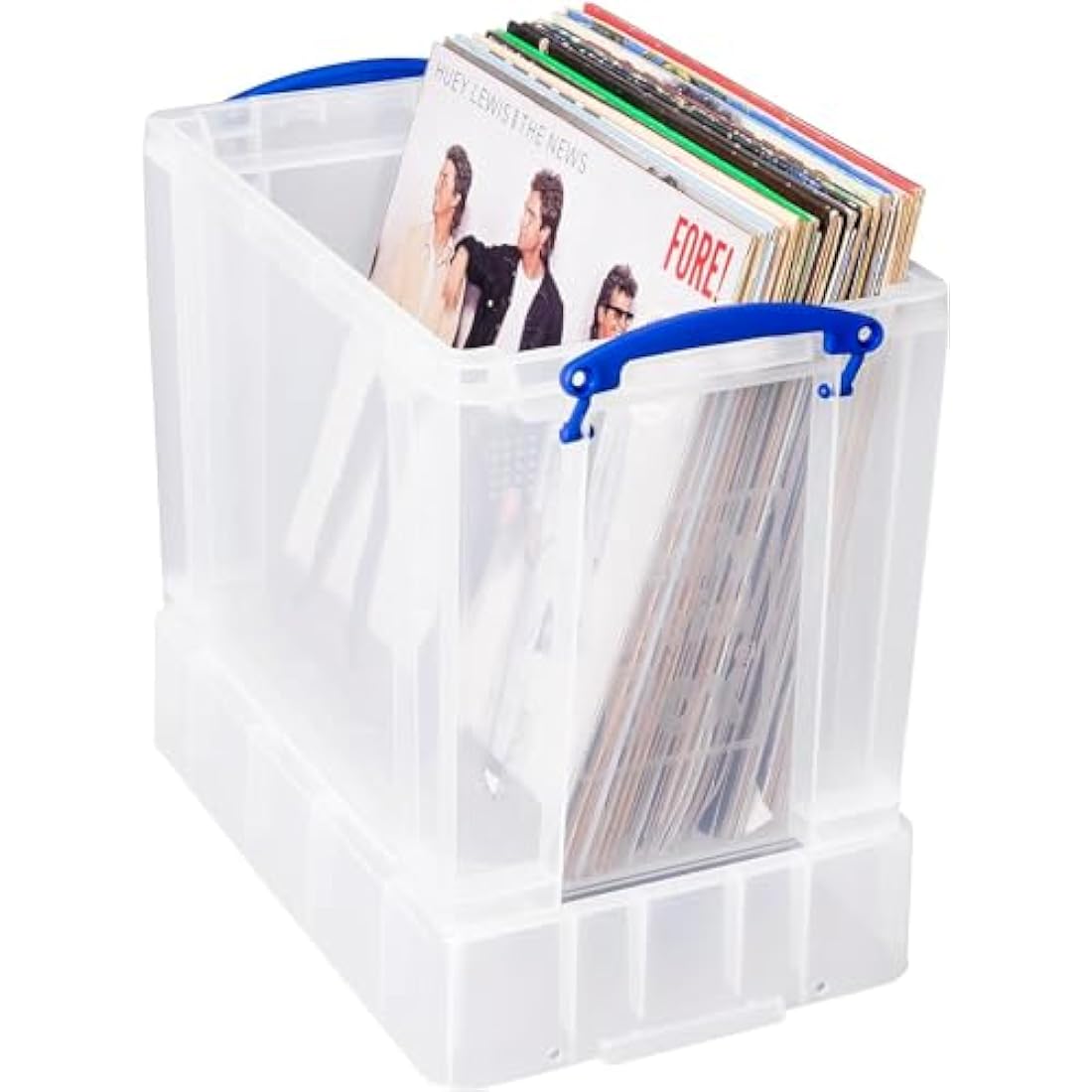 19 Litre Clear Plastic Storage Box | Stackable File Organizer