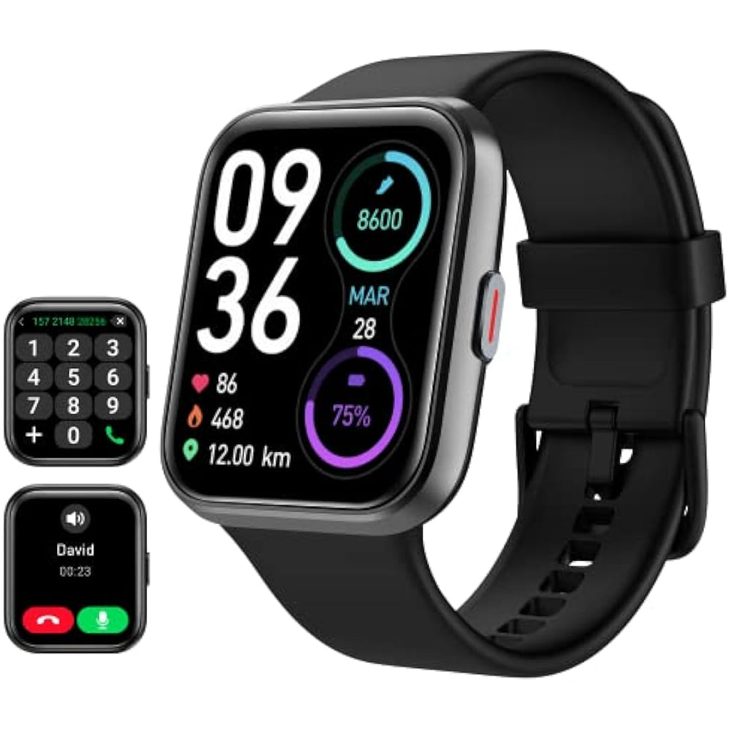 Smart Watch with Alexa & Bluetooth Call – 1.8" Fitness Tracker