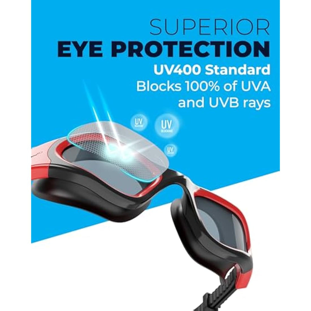 AqtivAqua DX Wide View Swimming Goggles | Anti-Fog UV Protection