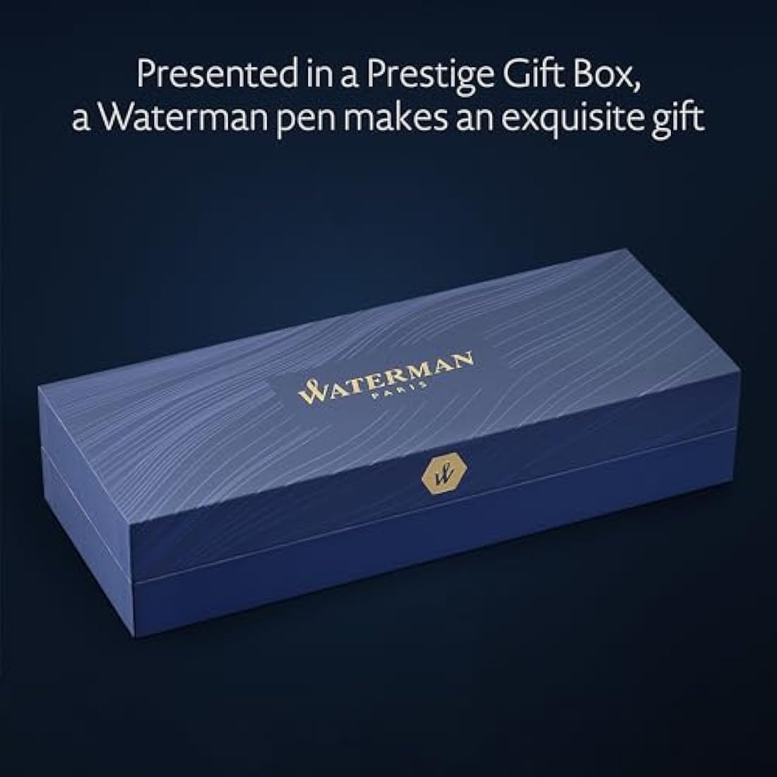 Waterman Expert Ballpoint Pen – Black Lacquer & Gold Trim, Medium Tip