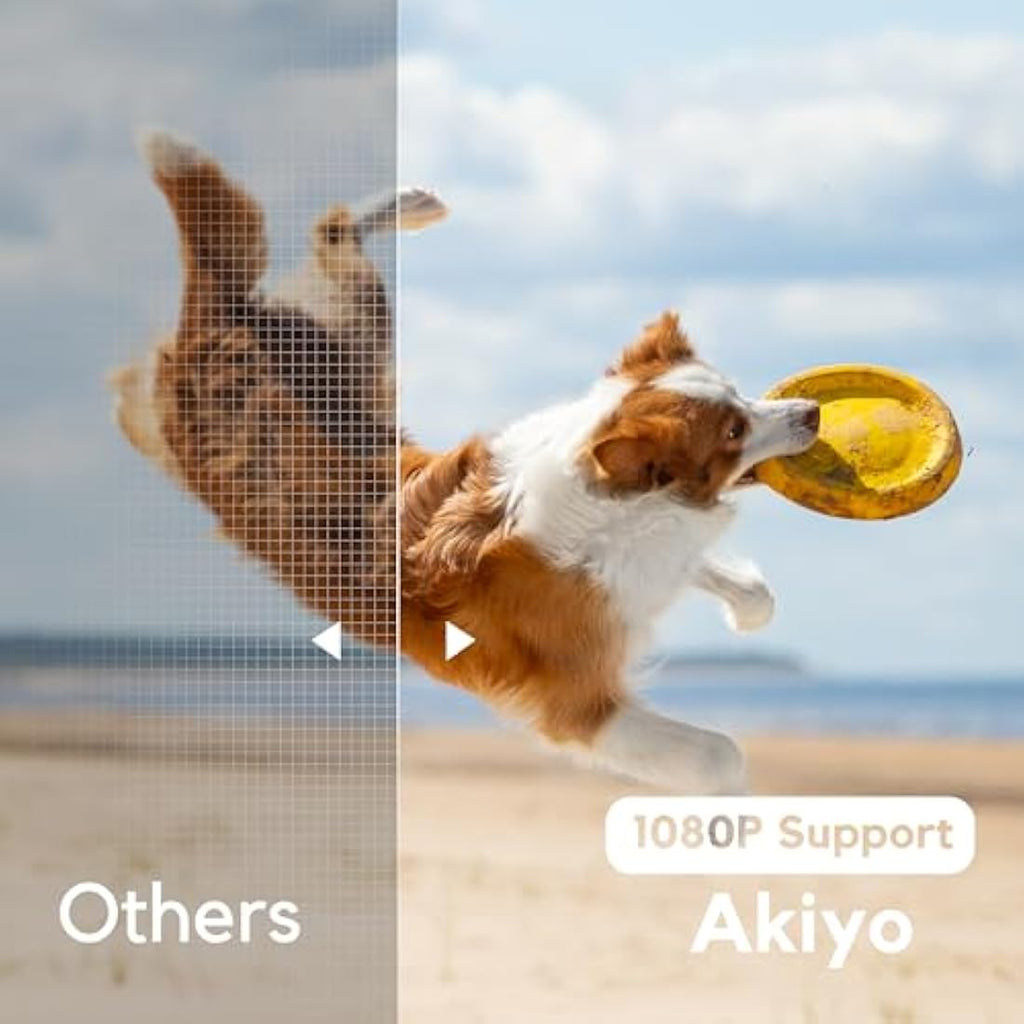 AKIYO O1 Mini Projector – 15000L Portable 1080P Full HD with Tripod