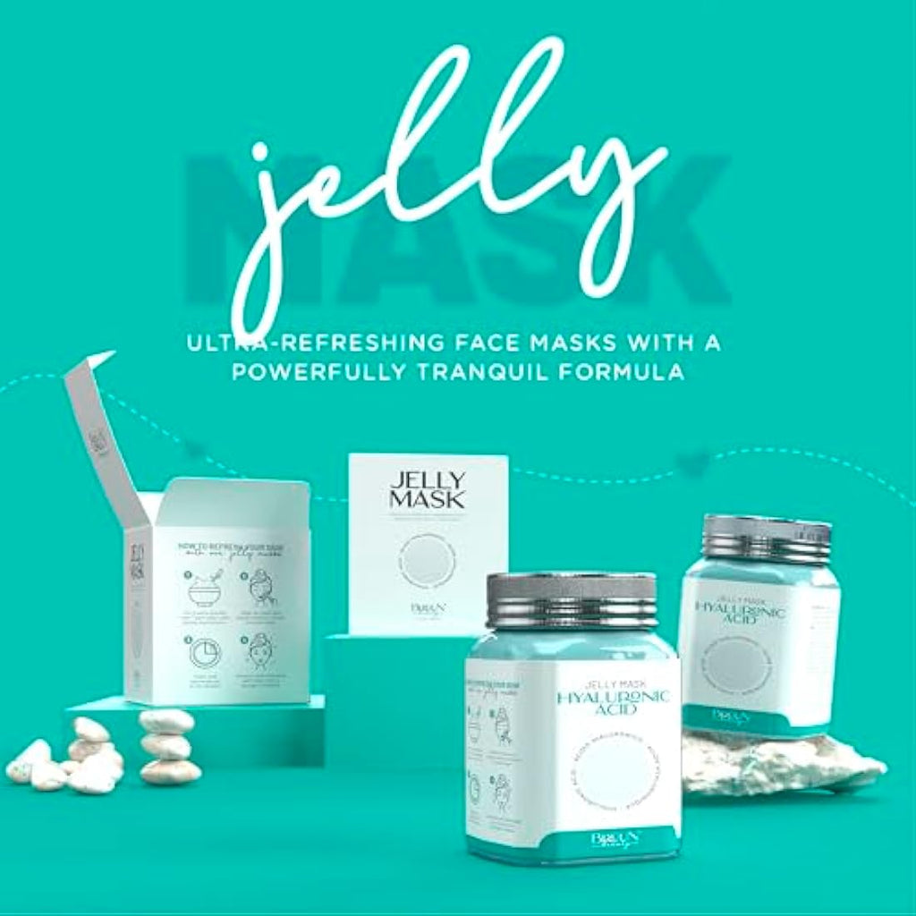 BRÜUN Hyaluronic Acid Jelly Mask – Peel-Off Rubber Face Mask (23 fl oz)