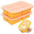 Bangp Silicone Soup Freezer Tray with Lid – 1 Cup Portion Meal Prep, 2-Pack