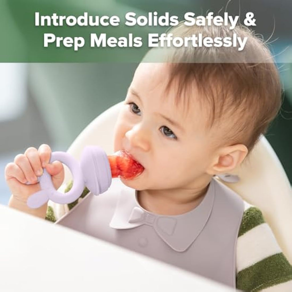 Haakaa Baby Fruit Feeder & Silicone Freezer Tray Set - Lavender