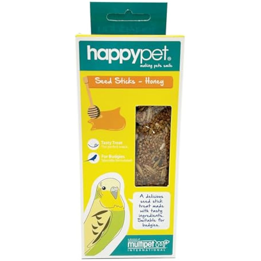 HappyPet Honey Seed Sticks for Budgies – 2 Pack Bird Treats by Jolof