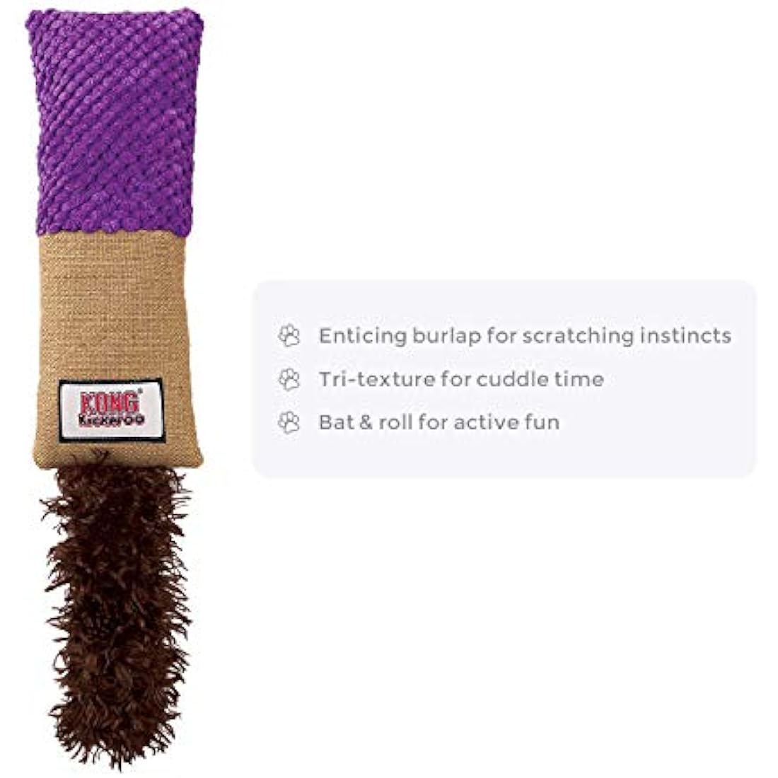 KONG Kickeroo Catnip Toy – Crinkle Plush Kicking Toy for Cats