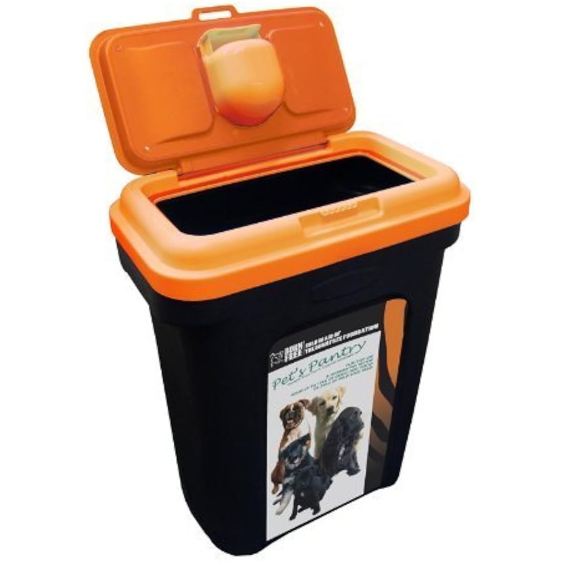 Green Jem Pet Food Storage Container | 15-25kg Airtight Bin - Black