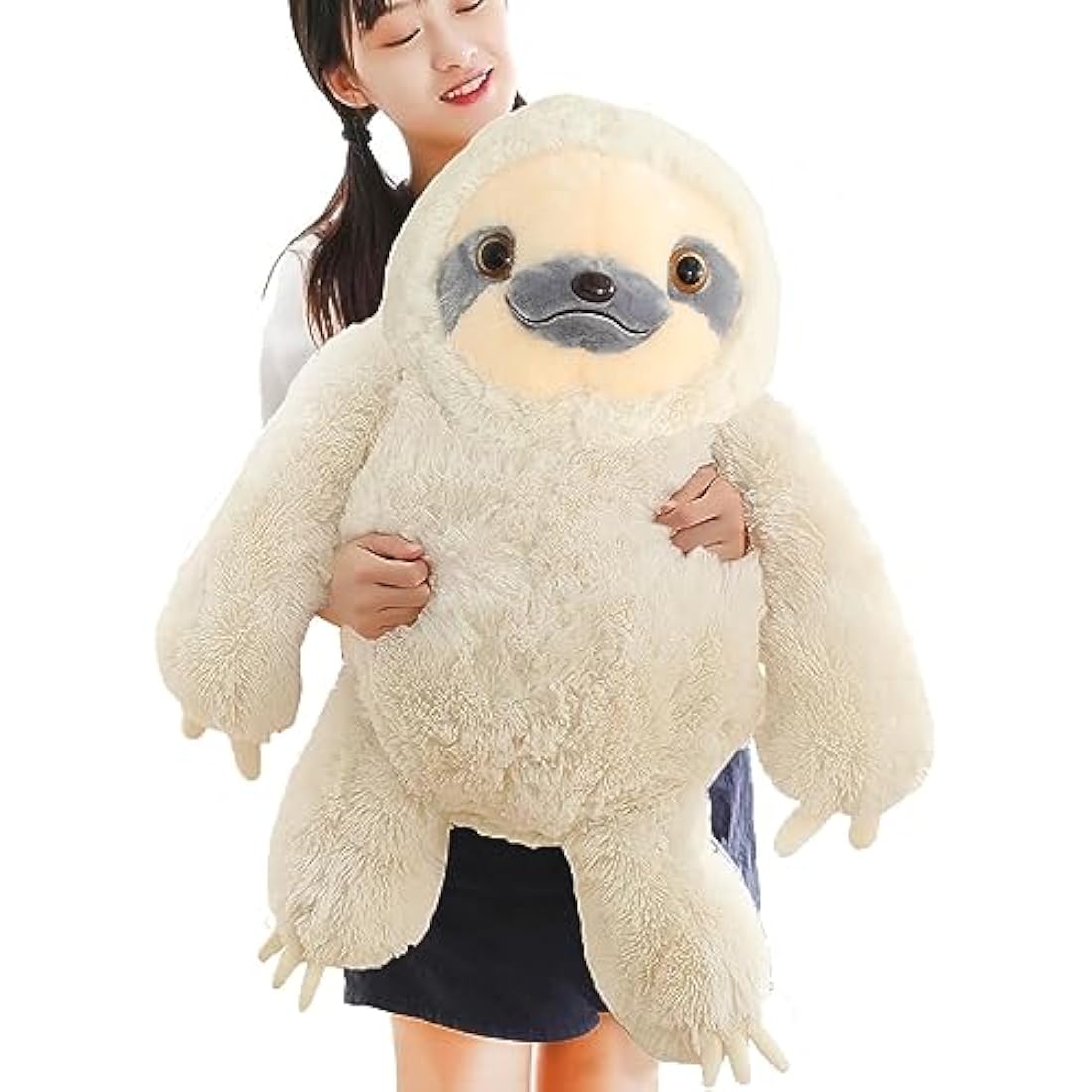 Giant Sloth Stuffed Animal – 27.5 Inch Ivory Plush Toy