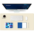 Jolof Store Leather Desk Mat – Large Office Mouse Pad & Blotter, Ivory