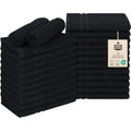 Utopia Towels Bleach Proof Cotton Salon Towels - 24 Pack, Black