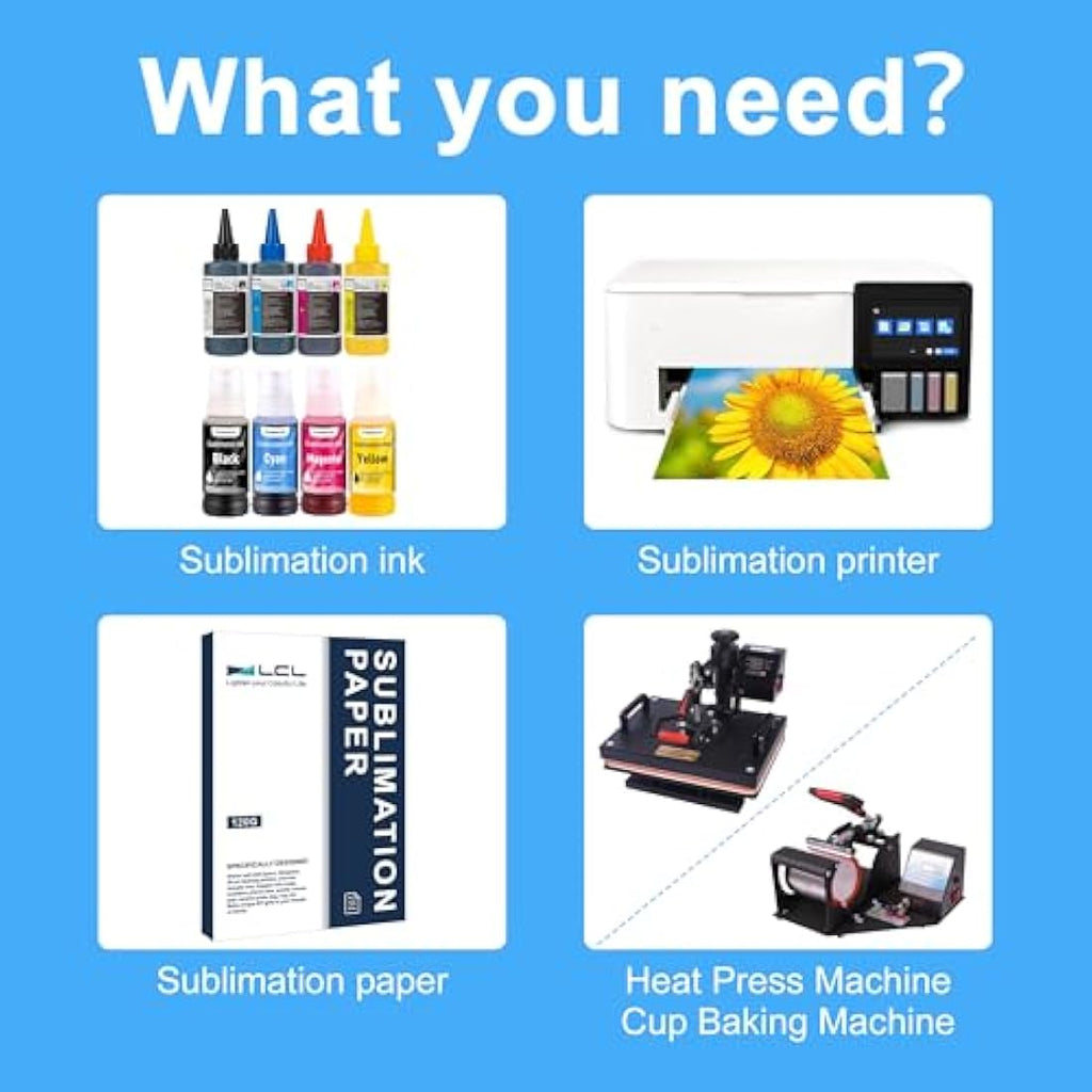 LCL Sublimation Paper A4 | 120gsm Heat Transfer Paper - 500 Sheets