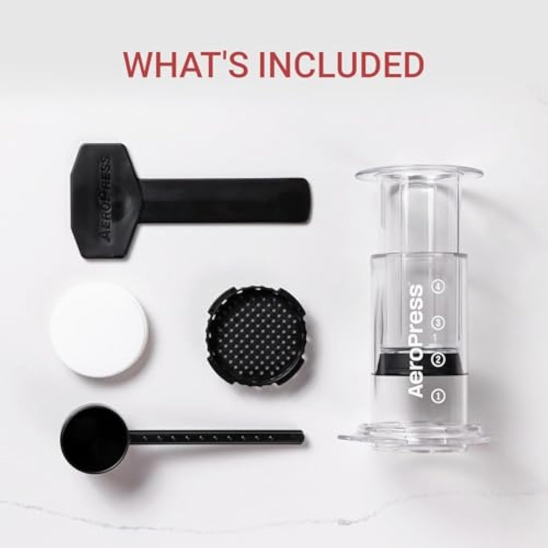 AeroPress Clear Coffee Press – Shatterproof 3-in-1 Portable Brewer
