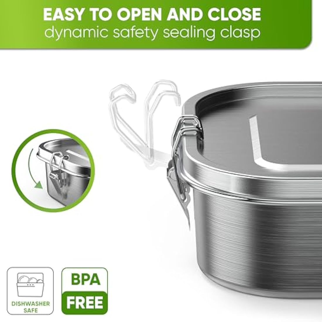 Blockhütte Stainless Steel Lunch Box – 1200ml Leakproof Bento Box