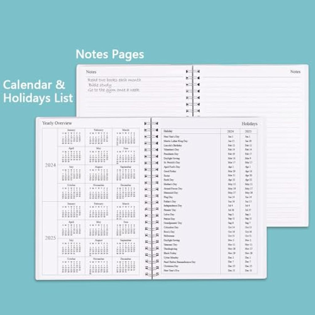 Undated A5 Planner – Weekly & Monthly Goal Tracker Journal