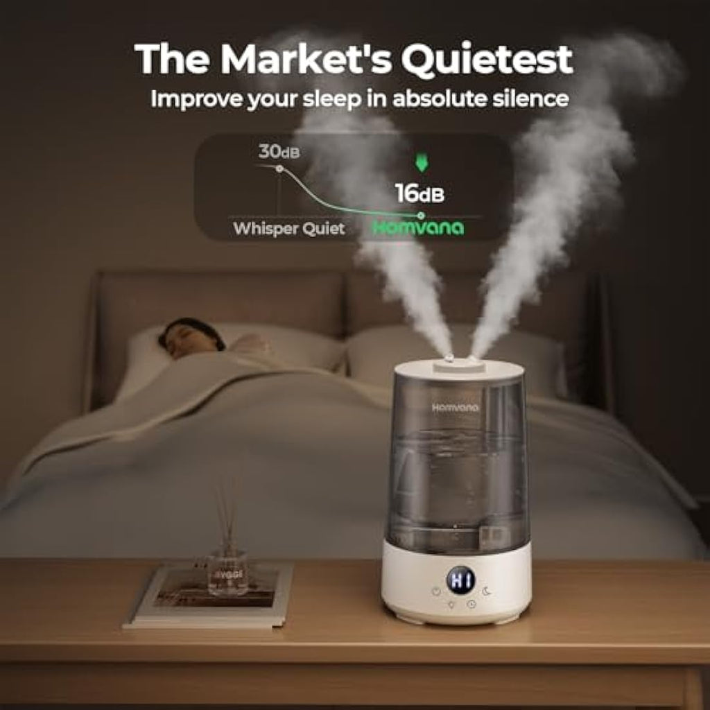 Homvana 3.6L Cool Mist Humidifier & Aroma Diffuser – Silent 19dB for Baby