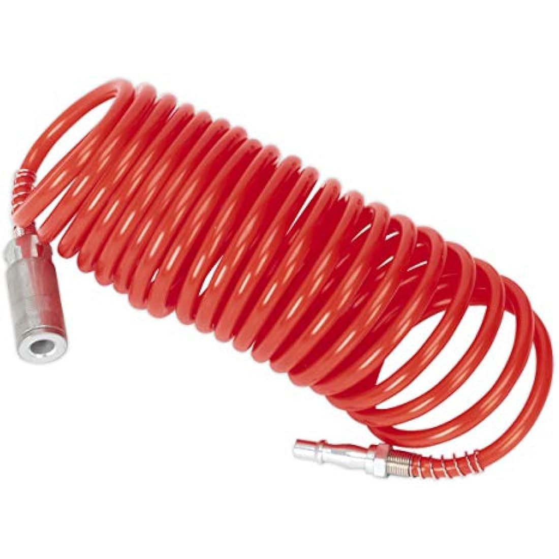 Sealey SA305 Coiled PU Air Hose – 5m Flexible Pneumatic Workshop Hose