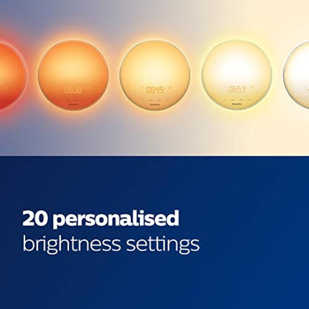 Philips Wake Up Light - Sunrise Simulation Alarm Clock with 5 Sounds
