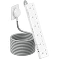 LENCENT 6-Way Power Strip with USB-C | 3M Braided Extension Lead