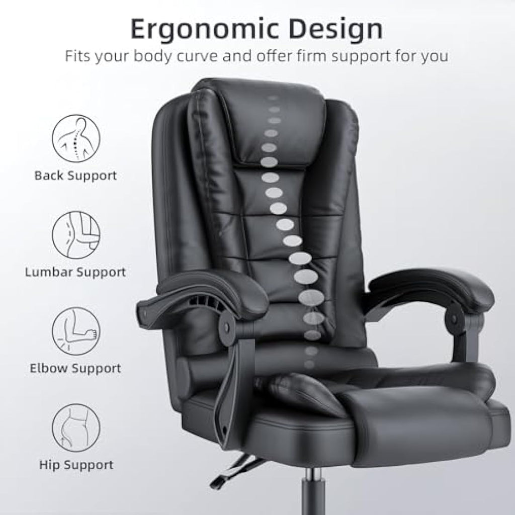 Naspaluro Ergonomic Executive Office Chair – High Back PU Leather Desk Chair