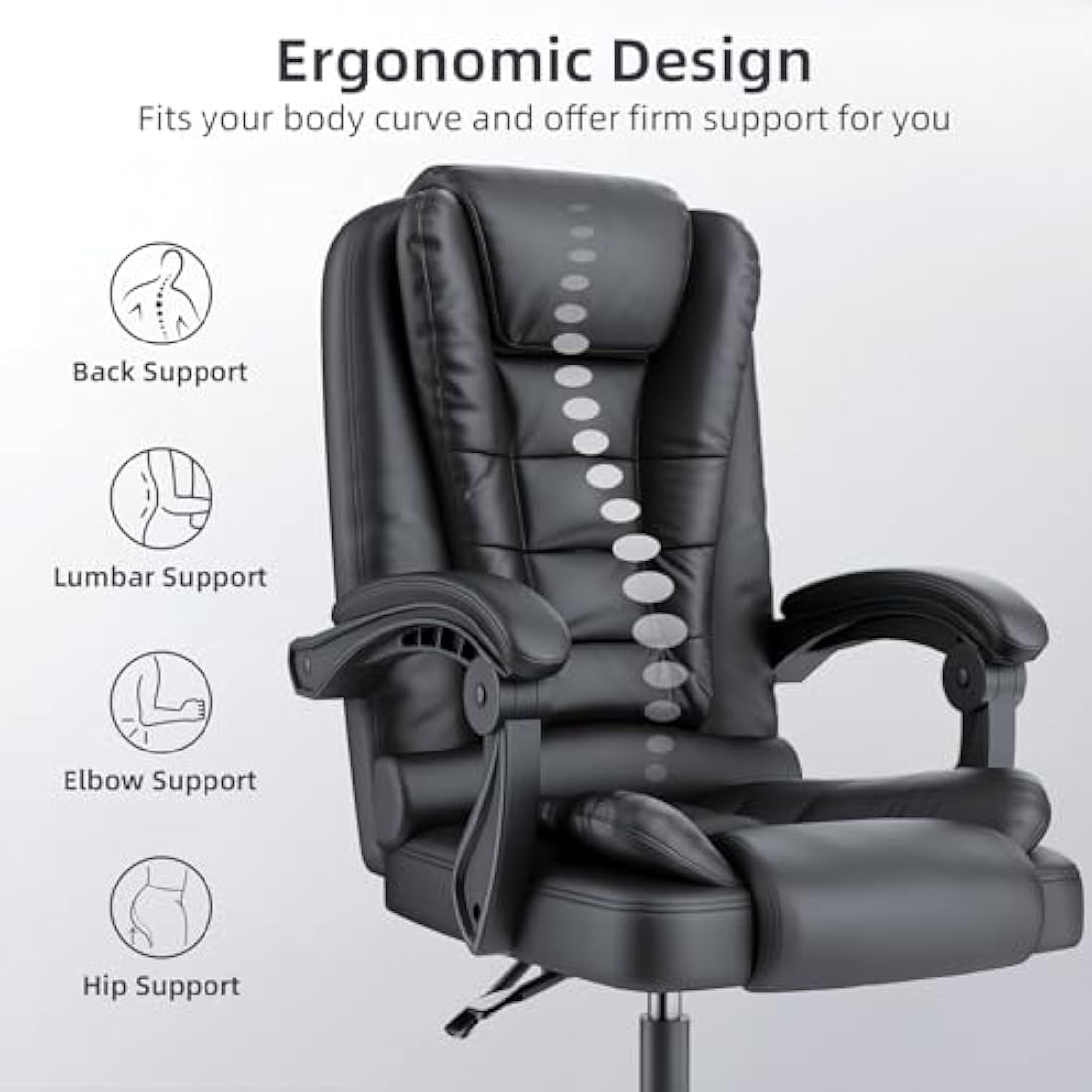 Naspaluro Ergonomic Executive Office Chair – High Back PU Leather Desk Chair