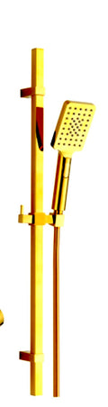 Jolof Store Gold Square Shower Rail Set | Stainless Steel & 2-Function Head