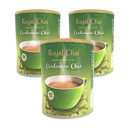 Royal Chai Elaichi Cardamom Instant Tea - Unsweetened 400g (Pack of 3)