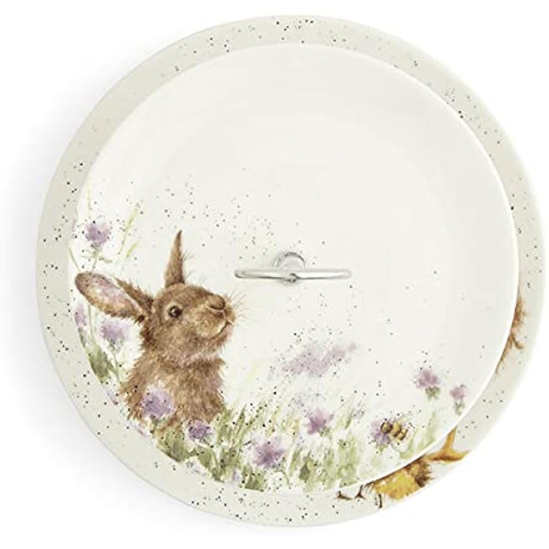 Wrendale Designs 2-Tiered Ceramic Cake Stand | Duck & Bunny Floral