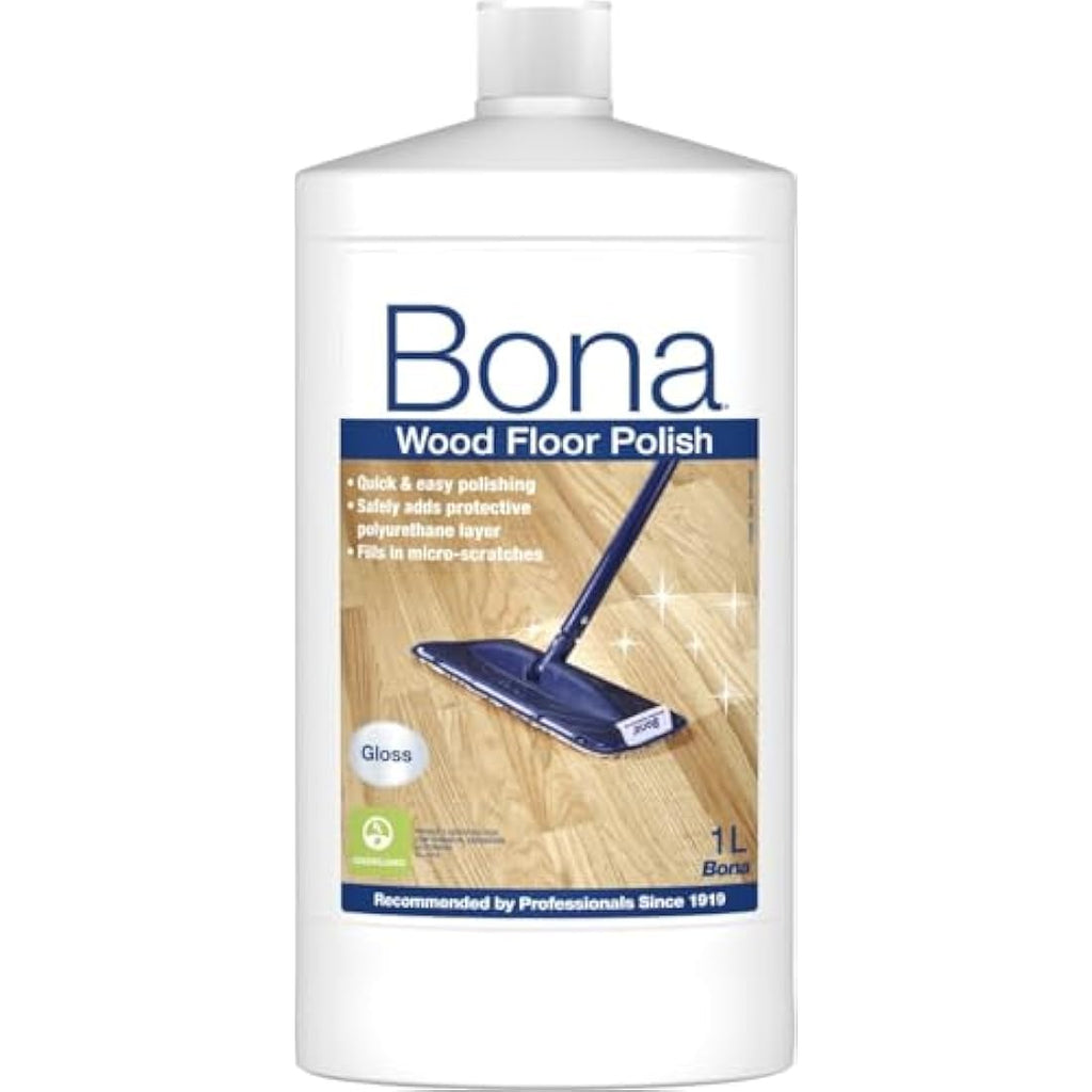 Bona Wood Floor Polish – Gloss Finish Protective Layer - 1 Litre