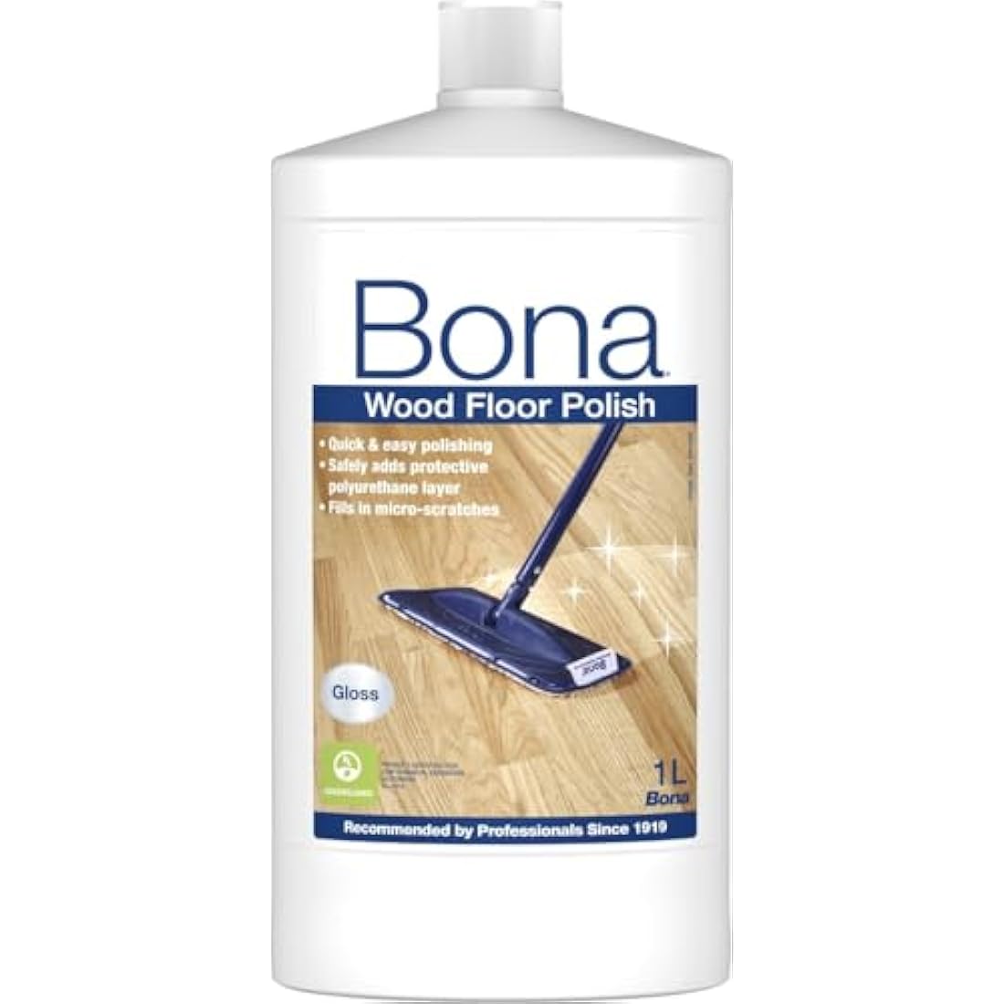 Bona Wood Floor Polish – Gloss Finish Protective Layer - 1 Litre