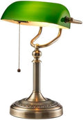 Jolof Store Green Glass Bankers Desk Lamp – Adjustable Vintage Table Light