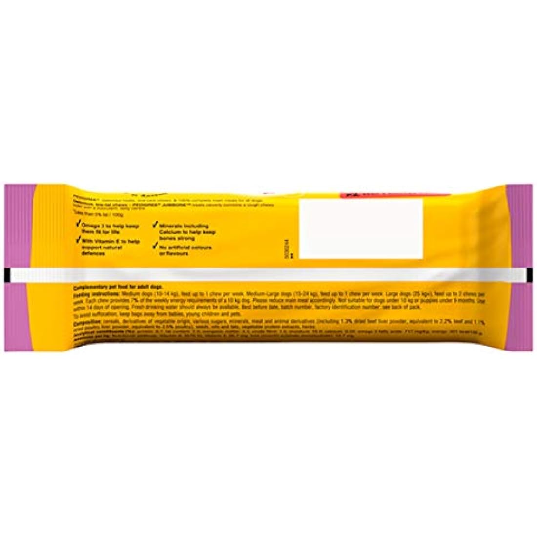 Pedigree Jumbone Medium Dog Treats - Beef & Poultry, 24 Chews 180g