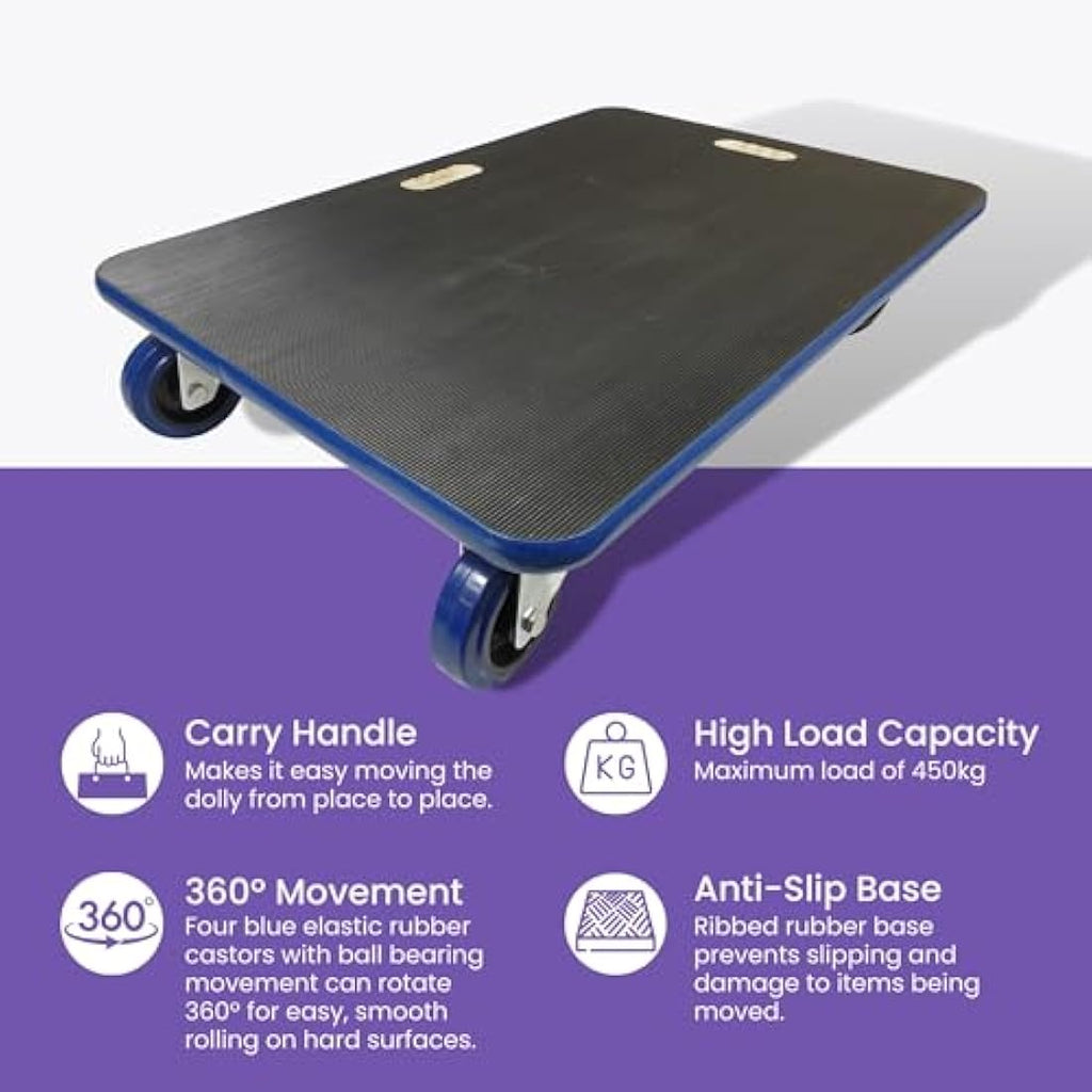 Heavy-Duty Furniture Dolly – 450kg Capacity Roller Trolley