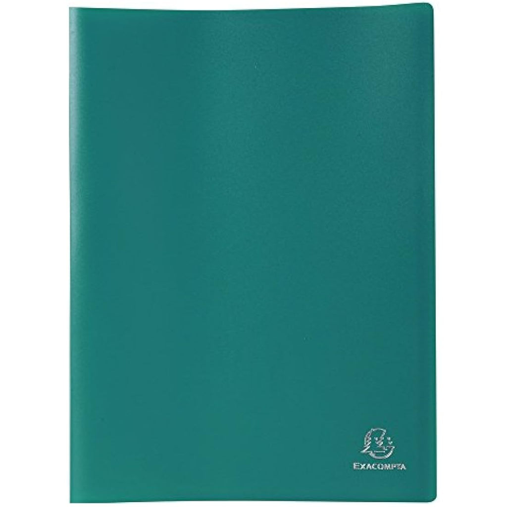 Exacompta A4 Display Book – 80 Anti-Glare Pockets, Green Polypropylene