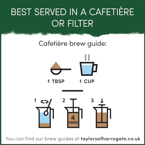 Taylors of Harrogate Decaf Ground Coffee - 100% Arabica - 6 x 200g