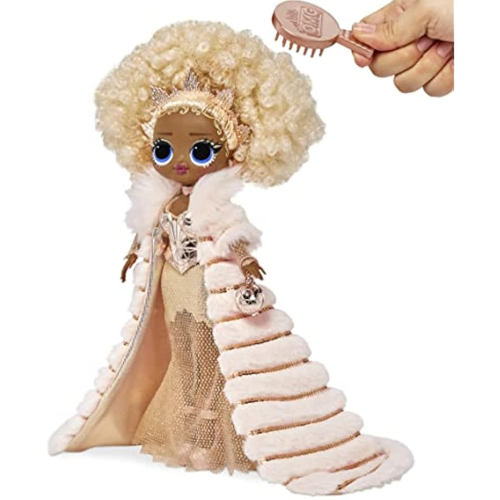 L.O.L. Surprise! Holiday OMG 2021 Collector Doll – NYE Queen with Stand
