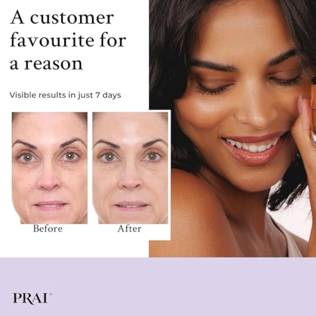 PRAI 24k Gold Caviar Wrinkle Repair Serum | Anti-Aging & Firming 30ml
