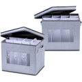 VENO Champagne Flute Storage Box | 12 Glass Organizer with Dividers | 2 Pack