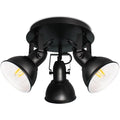 HiBay 3-Way Black Ceiling Spotlight – Adjustable E27 Industrial Light