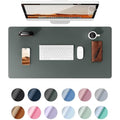 YSAGi Leather Desk Mat – Large Waterproof PU Mouse Pad, Dark Green