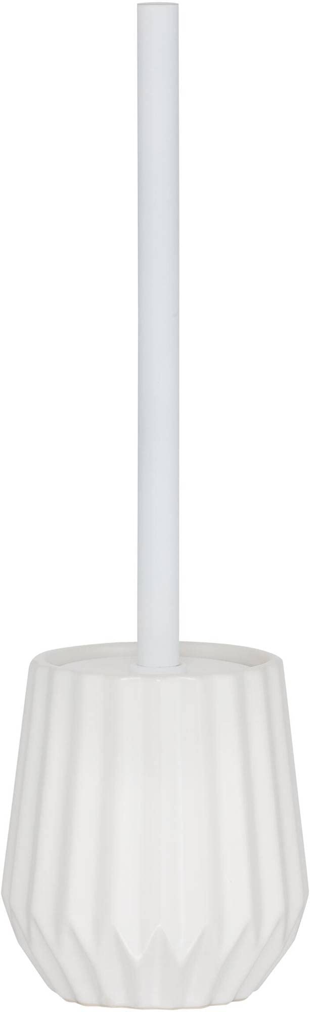 Sealskin Arte Ceramic Toilet Brush and Holder – Modern Geometric White