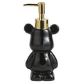 Jolof Store Ceramic Bear Soap Dispenser – Cute Black Porcelain Pump