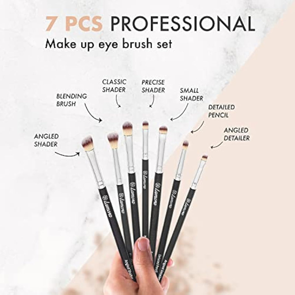 Jolof Store 7-Piece Eye Makeup Brush Set | Vegan Synthetic Bristles