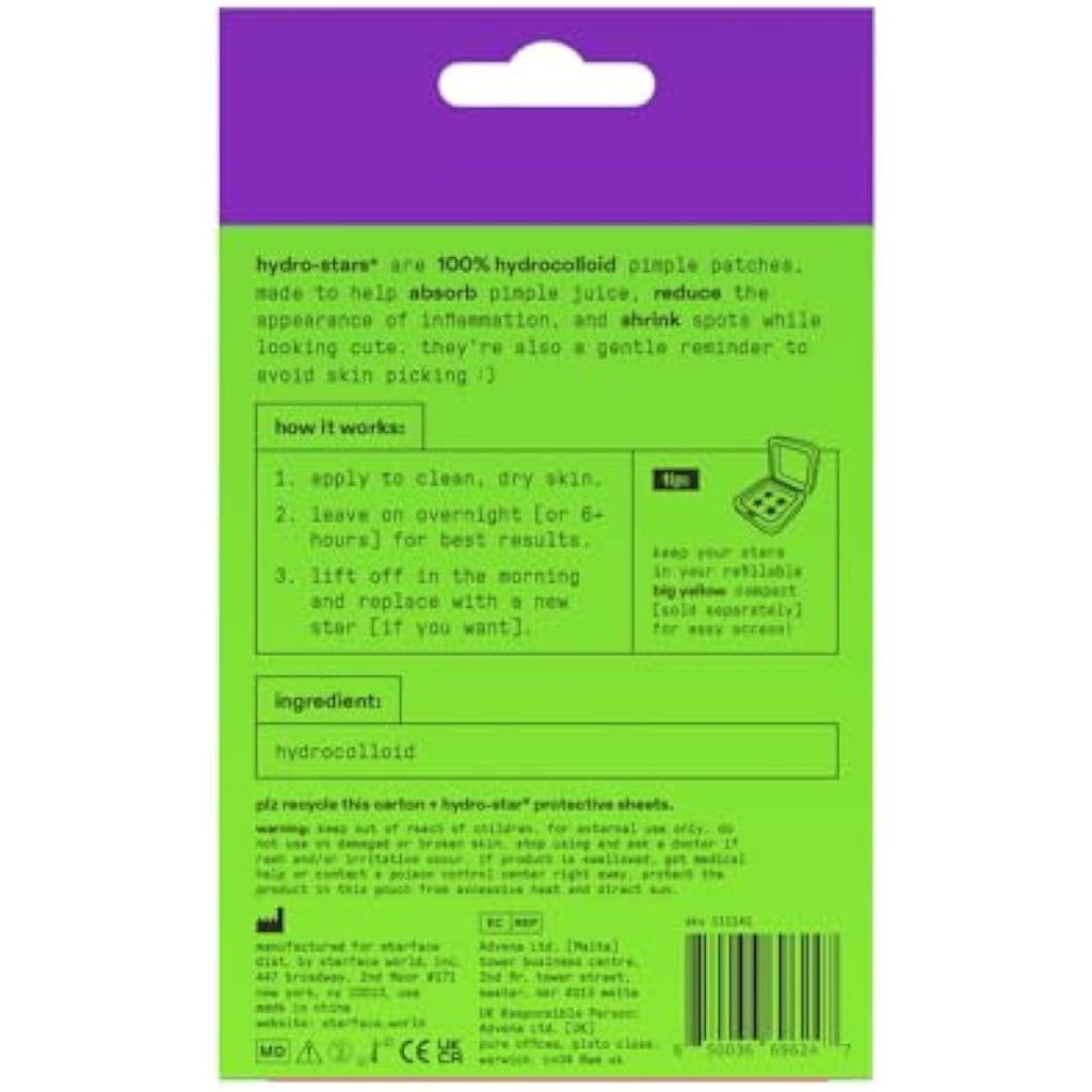 Starface Hydro-Stars Pimple Patches – Colorful Hydrocolloid (96 Count)