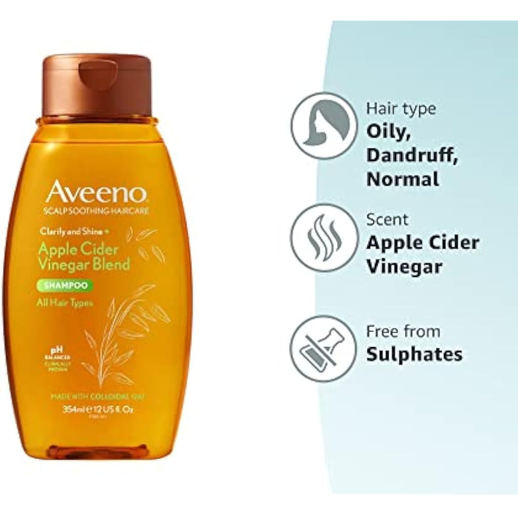 Aveeno Apple Cider Vinegar Clarifying Shampoo for Greasy Hair – 354ml