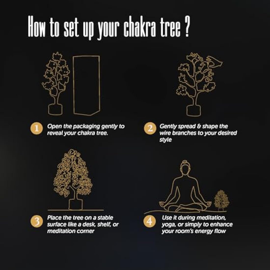 Seven Chakra Tree of Life – Healing Crystal Feng Shui Money Tree