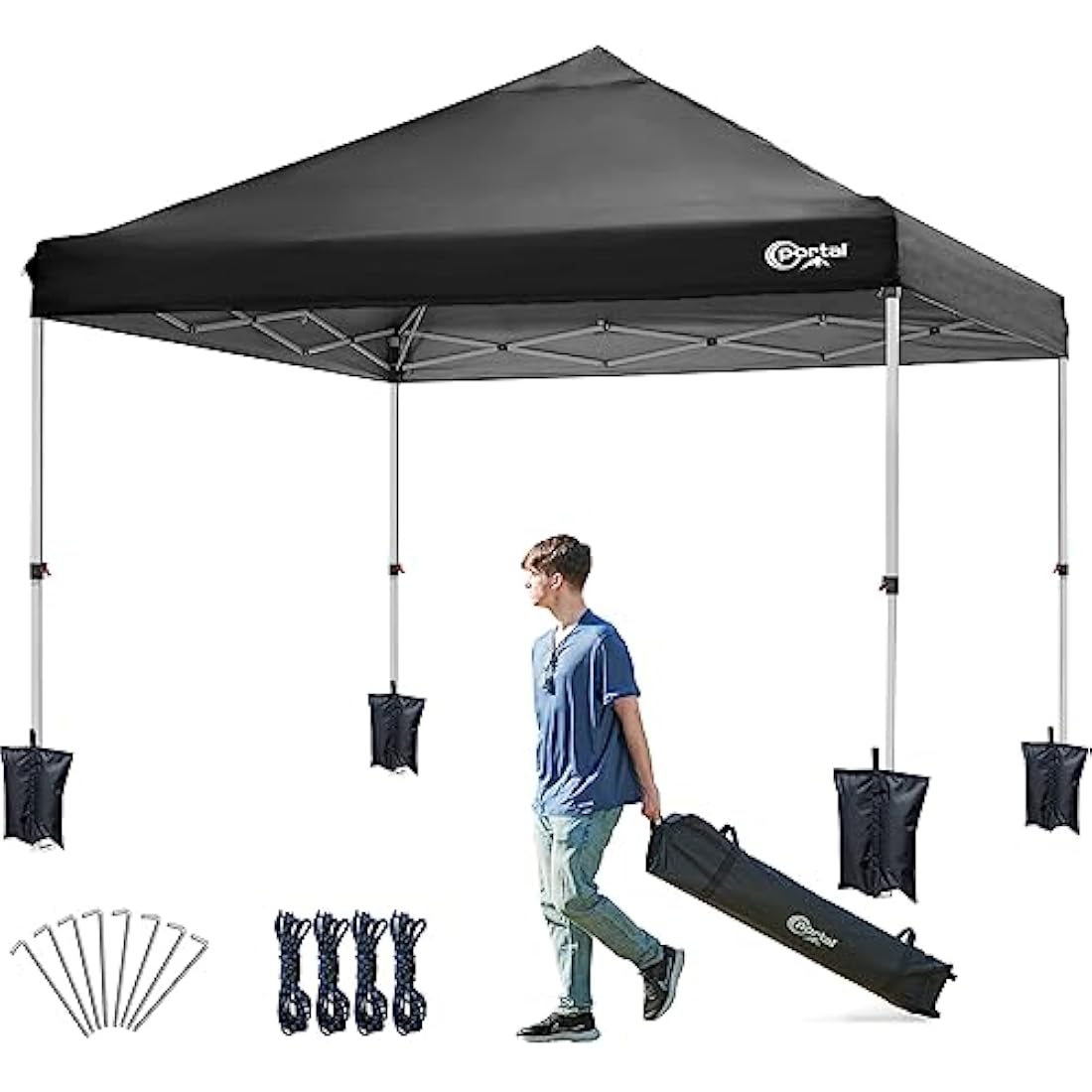 PORTAL 3x3m Pop Up Gazebo – Heavy Duty Steel Frame Outdoor Canopy Tent
