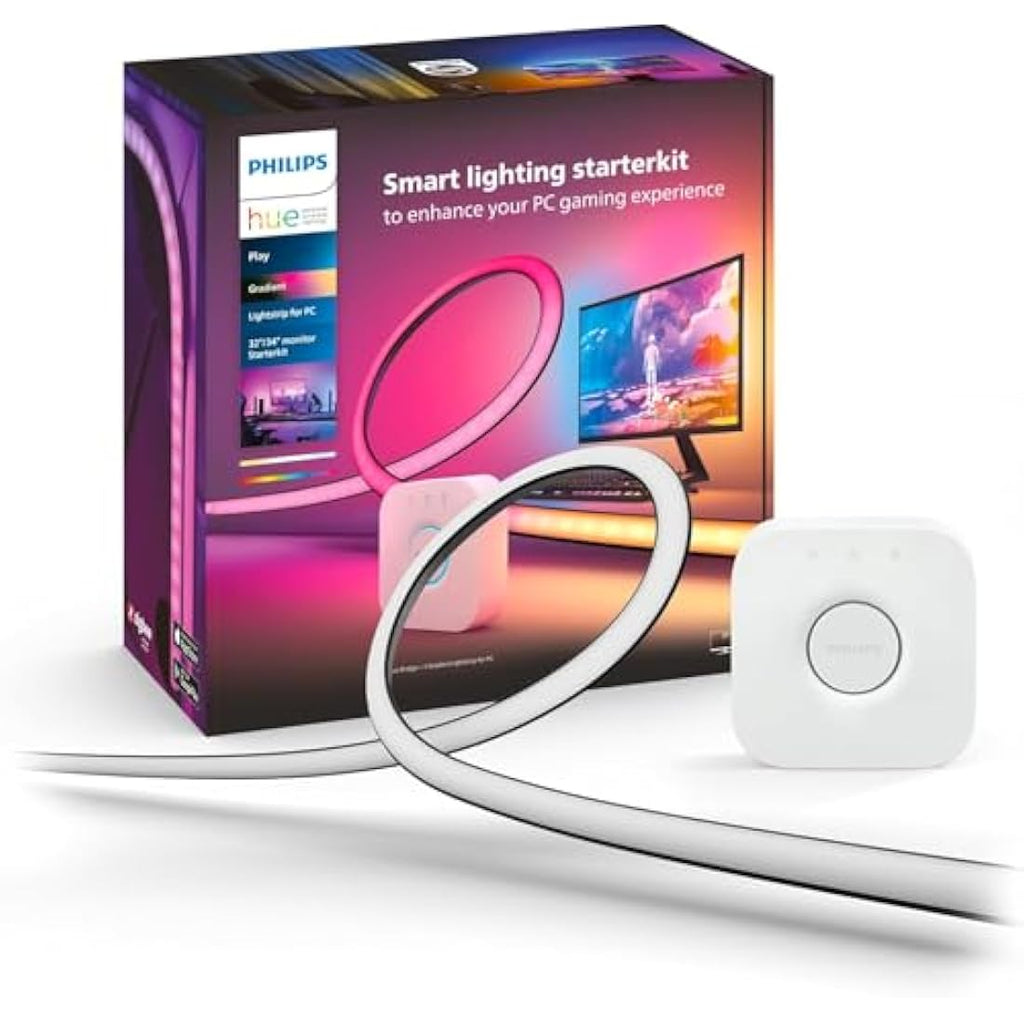 Philips Hue Play Gradient PC Lightstrip Starter Kit | 32-34 Inch